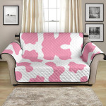 White And Pink Cow Skin Pattern Sofa Couch Protector Cover