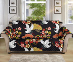 Japanese Crane The Blooming Design Sofa Couch Protector Cover