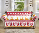 Red And Yellow Texture Beer Sweater Design Sofa Couch Protector Cover