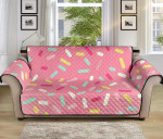 Sweet Pink Donut Glaze Candy Sofa Couch Protector Cover