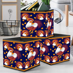 Chicken With Beautiful Feathers And Gold Eggs Storage Bin Storage Cube