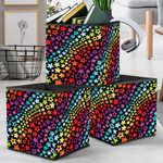 Pop Art Style Pattern With Rainbow Stars Storage Bin Storage Cube