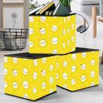 Cute Sun And Mini Heart On Yellow Background Storage Bin Storage Cube