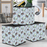 Cute Whale Octopus Anchor Helm And Paper Boat Cartoon Pattern Storage Bin Storage Cube