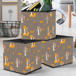 Wildflowers And Orange Sunflowers With Painted Feet In Socks Storage Bin Storage Cube