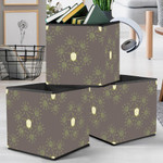 Flower And Turtle Background In Doodle Style Storage Bin Storage Cube