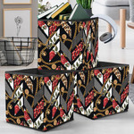 Roses Leopard Skin Dots And Chains Storage Bin Storage Cube