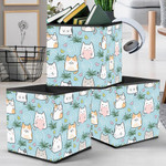 Hand Drawn Kawaii Cute Cats Cartoon Animals Storage Bin Storage Cube