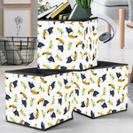 Toucan Funny Birds With Green Leaves Storage Bin Storage Cube
