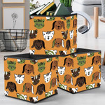 Cute Animals Heads With Emotions Cats And Dogs Storage Bin Storage Cube