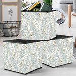 Flowers Orchid Leaves And Bird Parrot Cockatoo Storage Bin Storage Cube