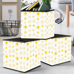 Suns In Differnt Styles On White Background Storage Bin Storage Cube