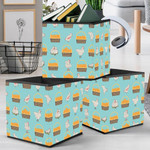 Funny Chicken And Basket With Eggs Storage Bin Storage Cube