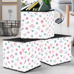 Watercolor Flowers And Butterfly In Vintage Style Storage Bin Storage Cube