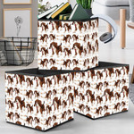 I Love Cute Brown Beagle Dogs Storage Bin Storage Cube