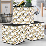 Multicolored Naughty Puppies Dogs In Cartoon Background Storage Bin Storage Cube
