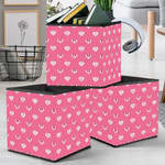French Bulldog Pink Heart Valentine Cartoon Storage Bin Storage Cube
