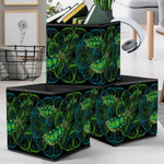 Turtles And Algae On A Turquoise Background Storage Bin Storage Cube