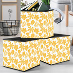 Types Of Autumn Leaves Outline On White Background Storage Bin Storage Cube
