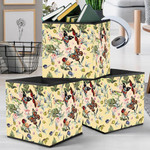 Theme Summer With Hand Drawn Butterflies And Flowers Storage Bin Storage Cube