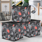 Pastel Pink And Gray Camouflage Military Army Textured Storage Bin Storage Cube