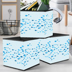 Shoal Of Fishes Underwater In The Sea Waves Background Storage Bin Storage Cube