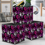 Colorful Checkered Hearts With Stars Pattern Storage Bin Storage Cube