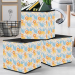 Funny Lion Footprint And Palm Leaves Storage Bin Storage Cube