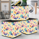 Colorful Farmhouse WIth Rooster Hen And Chicken Storage Bin Storage Cube