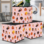 Women's Rights Heads Concept On Pink Background Storage Bin Storage Cube