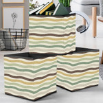 Fabric Stylish Texture With Wavy Stripes Pastel Illustration Storage Bin Storage Cube