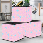 Flowers Marshmallows Of Butterflies On Pink Storage Bin Storage Cube