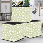 Cute White Dogs Isolated On Green Storage Bin Storage Cube