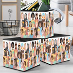 Happy Smiling International Women Group Illustration Storage Bin Storage Cube