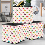 Cute Hand Drawn Colorful Cats Curved Tails Storage Bin Storage Cube