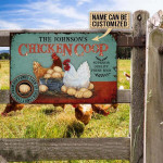 Custom Name Funny Farming Lover Our Chicken Coop Cut Metal Sign