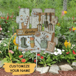 Collection Tools In Garden Custom Name Cut Metal Sign