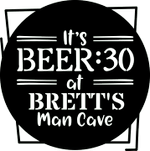 It's Beer At Custom Name Man Cave Cut Metal Sign