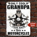 Custom Name Only Cool Granpa Cut Metal Sign