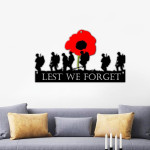 Lest We Forget Anzac Day Cut Metal Sign