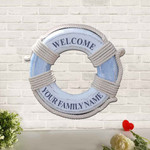 Welcome Cruise Colorful And White Cut Metal Sign Custom Name