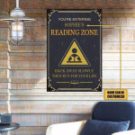 Custom Name You're Entering My Reading Zone Cut Metal Sign