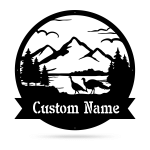 Great Turkey Black And White Cut Metal Sign Custom Name