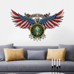 Beautiful Eagle United States Army Proudly Served Cut Metal Sign