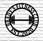 Gym Fitness Center Custom Number And Number Design Cut Metal Sign