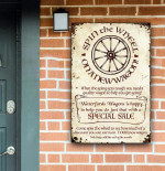 Nice Design Spin The Wheel On A New Wagon Cut Metal Sign