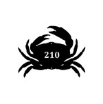 Crab Silhouette Address Custom Number Cut Metal Sign