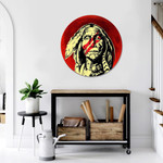 Human Native American Symbol Colorful Background Cut Metal Sign