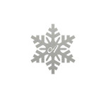 Pretty Gray Snowflake Initial Cut Metal Sign