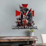 Impressive Design Knights Templar Warrior Cut Metal Sign